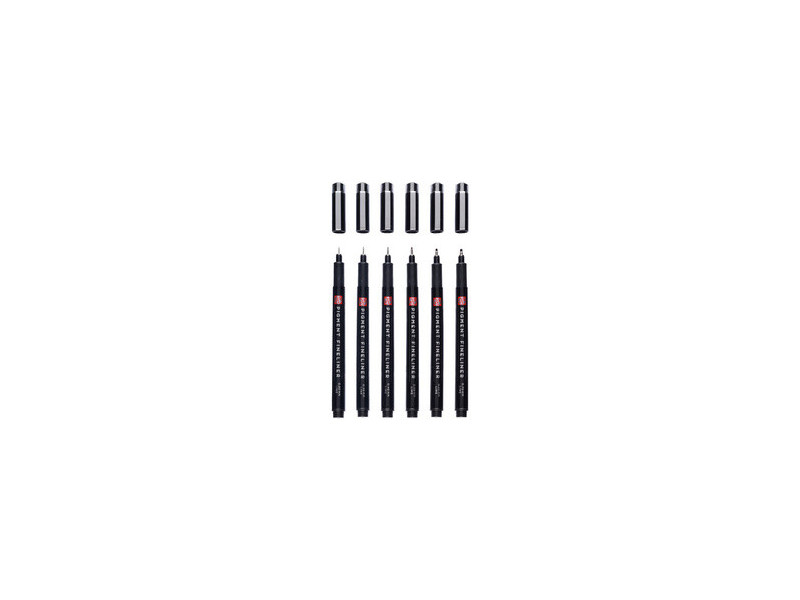 ROYAL TALENS Feutre Pigment Fineliner, set de 6, noir