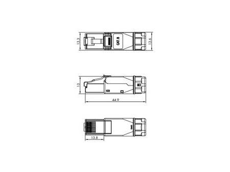 LogiLink Connecteur RJ45, cat. 8.1, blindé