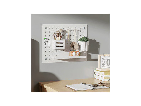 LogiLink Organiseur de bureau avec panneau perforé, blanc