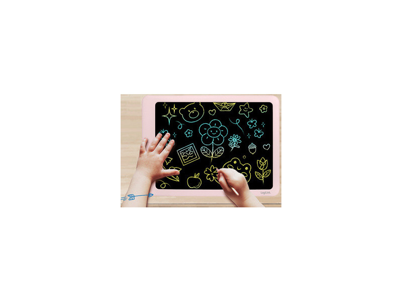 LogiLink Ardoise LCD pour enfants, 14 pouces, rose