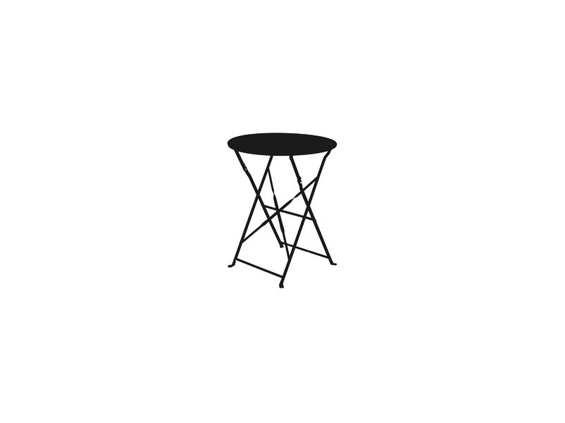 PAPERFLOW Table d'extérieur pliante EDEN, rond, noir