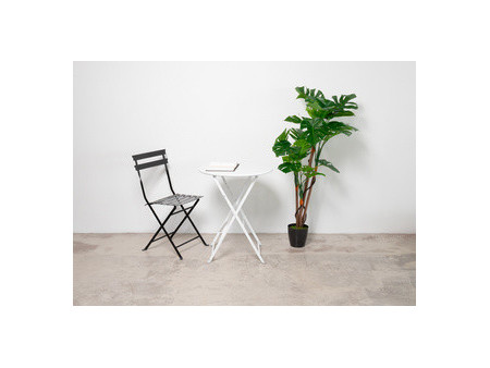 PAPERFLOW Table d'extérieur pliante EDEN, rond, blanc