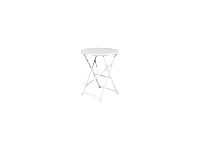 PAPERFLOW Table d'extérieur pliante EDEN, rond, blanc