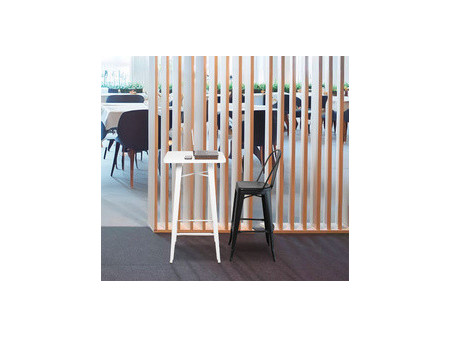 PAPERFLOW Table haute d'extérieur URBAN, 600 x 600 mm, blanc