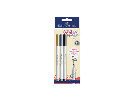 FABER-CASTELL Creative Marker GOLDFABER, blister de 3