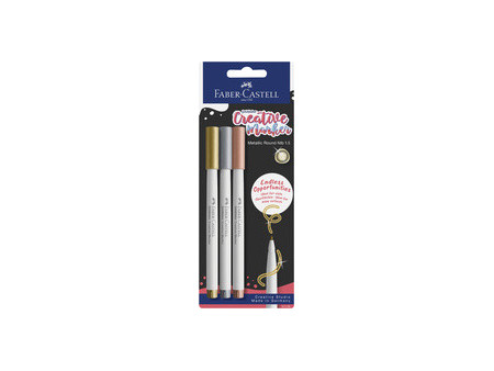 FABER-CASTELL Creative Marker GOLDFABER, blister de 3