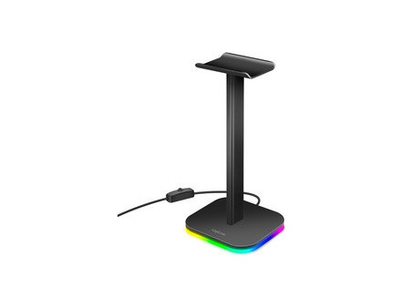 LogiLink, Support pour casque audio, avec lumière RVB, noir