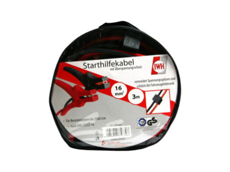 IWH Câble de démarrage pour voiture ALU-SAFETY, 16 mm2,