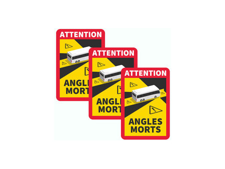 IWH Plaques magnétiques + autocollant Angles morts, 3 pièces