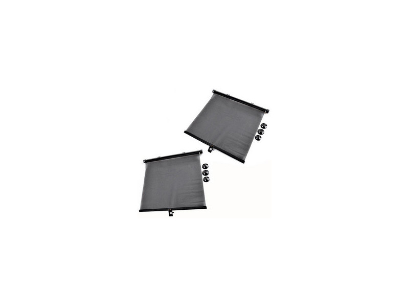 IWH Pare-soleil enroulable pour voiture, noir, set de 2