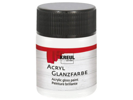 KREUL vernis acrylique brillant Hobby Line, blanc, 50 ml,