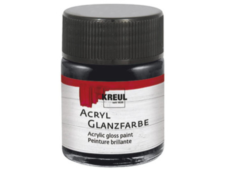 KREUL Vernis acrylique brillant Hobby Line, noir, 50 ml