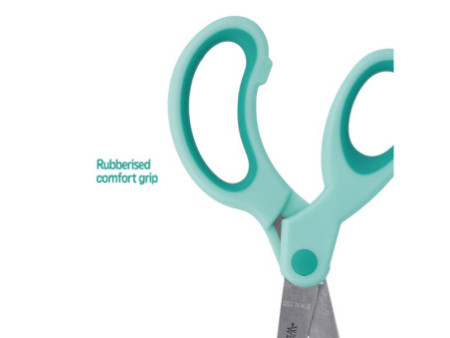 WESTCOTT Ciseaux Kids Softgrip, rond, 130 mm, turquoise