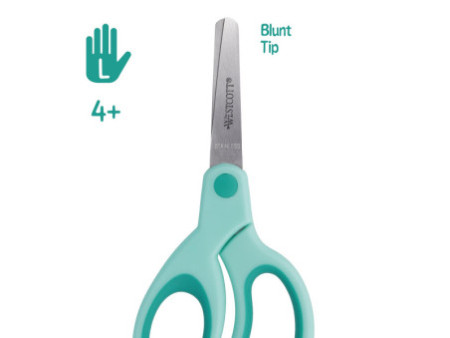 WESTCOTT Ciseaux Kids Softgrip, rond, 130 mm, turquoise