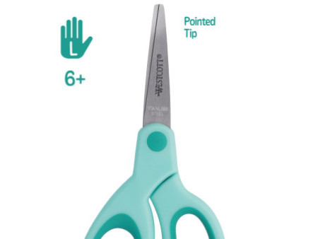 WESTCOTT Ciseaux Kids Softgrip, pointu, 130 mm, turquoise