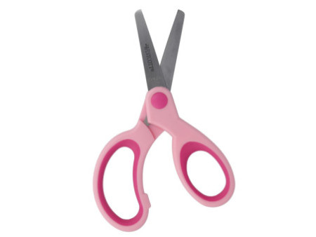 WESTCOTT Ciseaux Kids Softgrip, rond, 130 mm, rose