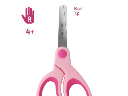 WESTCOTT Ciseaux Kids Softgrip, rond, 130 mm, rose