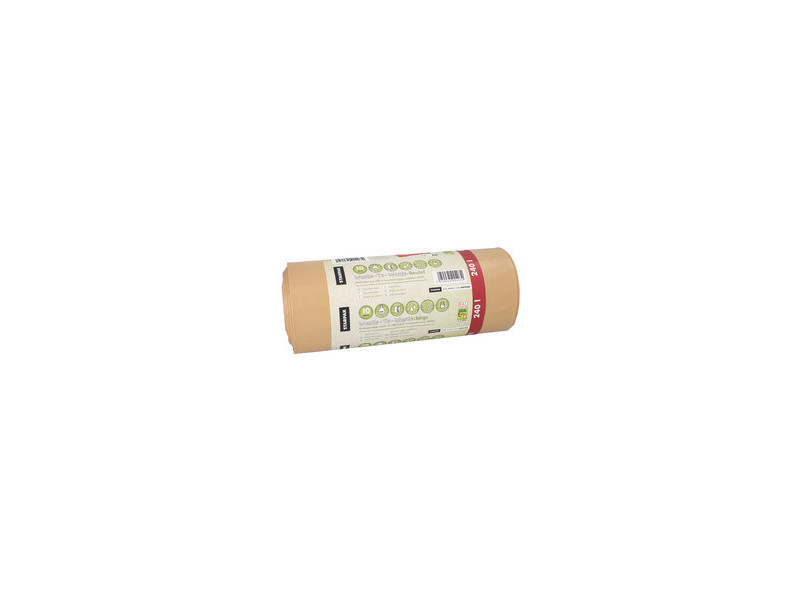 STARPAK Sac poubelle 'Waste-to-Waste', 120 litres, marron