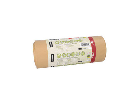 STARPAK Sac poubelle 'Waste-to-Waste', 240 litres, marron