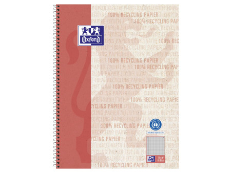 Oxford Cahier à spirales 'Recycling', A4+, quadrillé