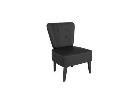 PAPERFLOW Fauteuil visiteur Brighton, simili cuir, noir
