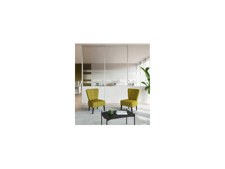 PAPERFLOW Fauteuil visiteur Brighton, simili cuir, noir