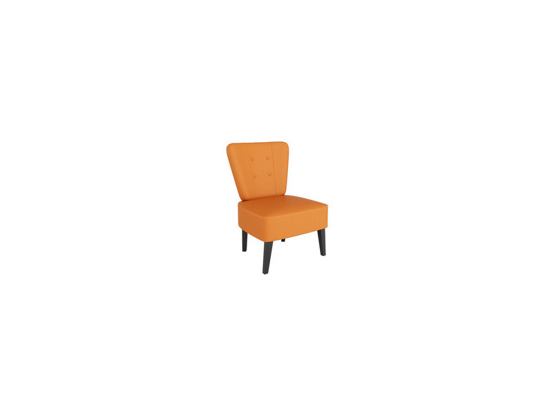 PAPERFLOW Fauteuil visiteur Brighton, simili cuir, orange