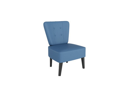 PAPERFLOW Fauteuil visiteur Brighton, simili cuir, bleu