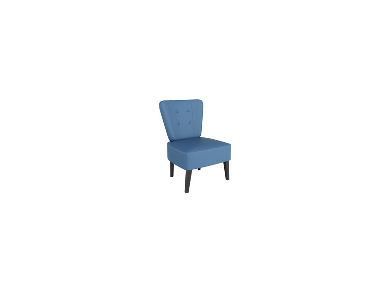 PAPERFLOW Fauteuil visiteur Brighton, simili cuir, bleu