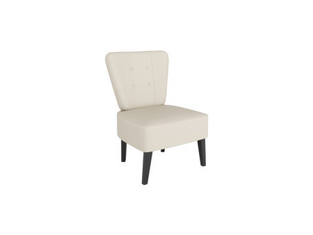 PAPERFLOW Fauteuil visiteur Brighton, simili cuir, ivoire