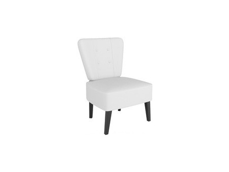 PAPERFLOW Fauteuil visiteur Brighton, simili cuir, blanc