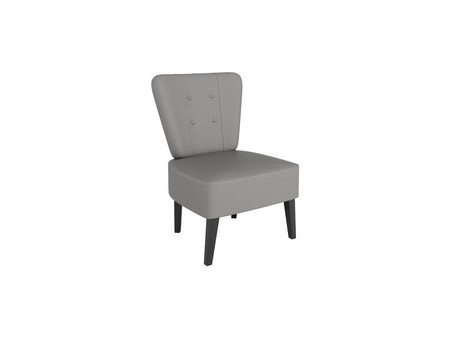PAPERFLOW Fauteuil visiteur Brighton, simili cuir, gris