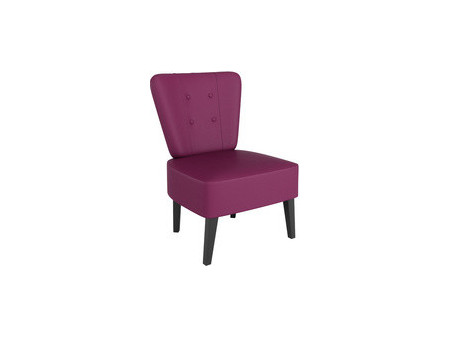 PAPERFLOW Fauteuil visiteur Brighton, simili cuir, lilas