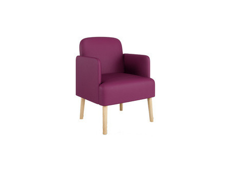 PAPERFLOW Fauteuil visiteur Brooks, simili cuir, lilas
