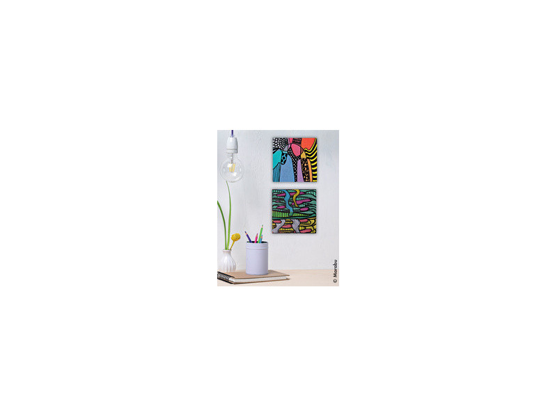 Marabu Kit acrylique Acryl Color Squeegee Art Power