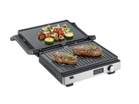 SEVERIN Grill électrique 3 en 1 SEVINI Flex, argent/noir