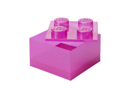 LEGO Brique de rangement STORAGE BRICK 4 GLITTER, violet