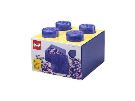 LEGO Brique STORAGE BRICK 4 GLITTER, violet clair