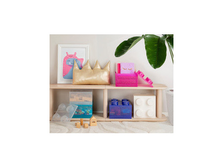 LEGO Brique STORAGE BRICK 4 GLITTER, violet clair
