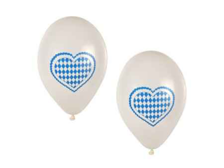 PAPSTAR Ballon de baudruche 'Bleu bavarois', blanc/bleu