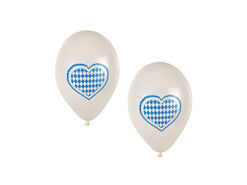 PAPSTAR Ballon de baudruche 'Bleu bavarois', blanc/bleu