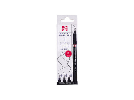 ROYAL TALENS Feutre Pigment Fineliner Medium, set de 3, noir
