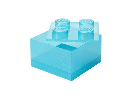 LEGO Brique de rangement STORAGE BRICK 4 GLITTER, bleu clair