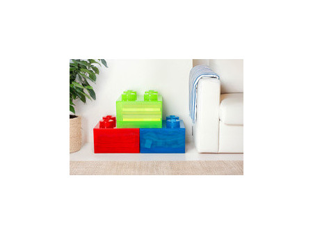 LEGO Brique de rangement STORAGE BRICK 4 TOP LID, vert clair