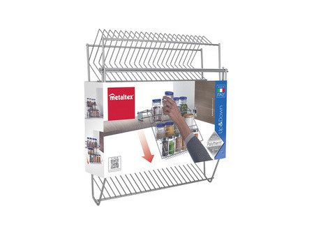 metaltex Étagère à épices Up&Down, 3 niveaux, argent