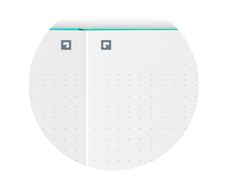 Oxford Carnet de notes Signature, A5, pointillé, turquoise