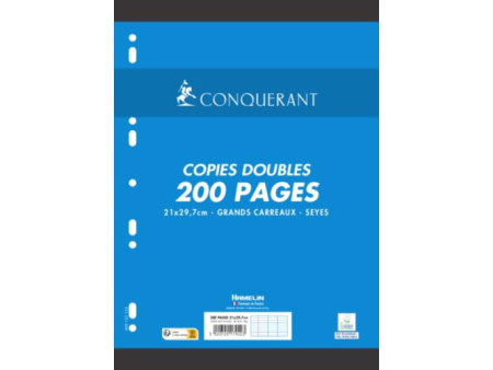 CONQUERANT SEPT Copies doubles, A4, Seyès, 200 pages