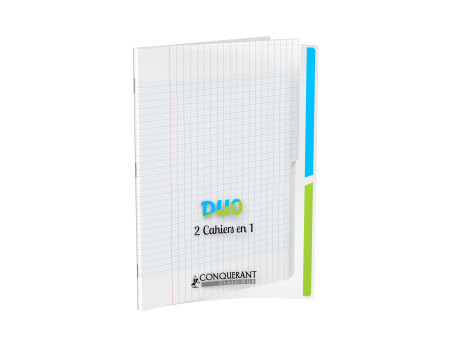 CONQUERANT CLASSIQUE Cahier 'DUO', 240 x 320 mm, seyès