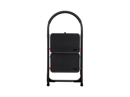 Bradas Escabeau pliable en acier, 4 niveaux, noir