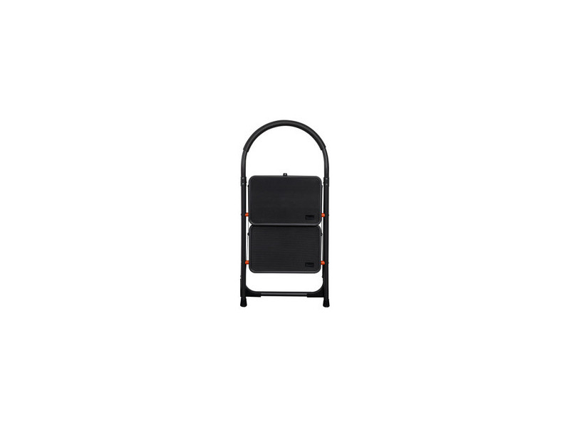 Bradas Escabeau pliable en acier, 4 niveaux, noir